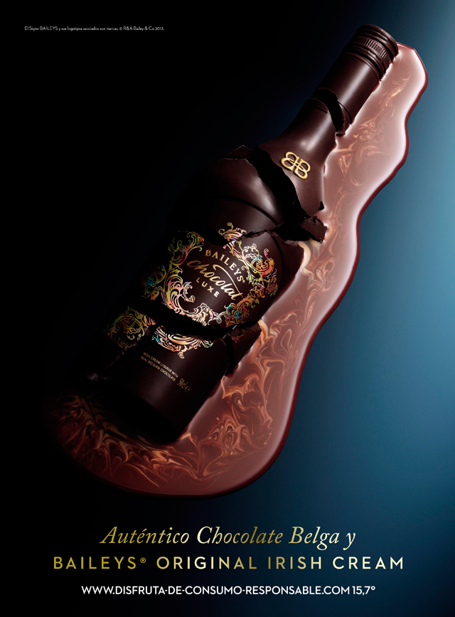 Baileys Chocolat Luxe ist das Ergebnis der Fusion des besten irischen Whiskys mit Vanille aus Madagaskar und belgischer Schokolade. Sowohl die Verpackung als auch die Werbekampagne überraschen und ziehen an