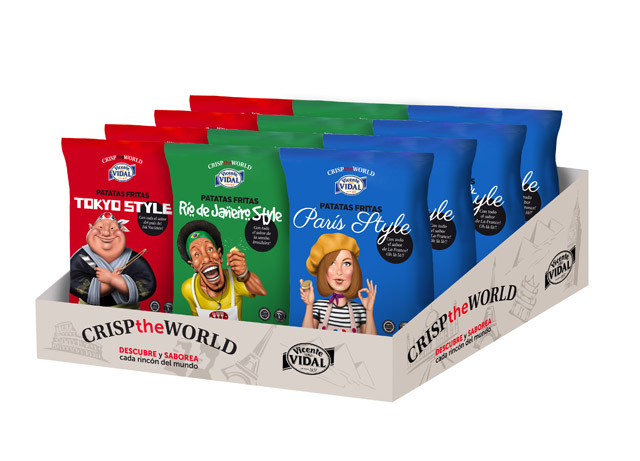 A nova linha de sabores mundiais de batata "Crisp the World"