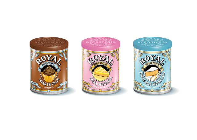 The packaging of three new Royal products