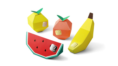 El packaging de T2 Mini Fruit Tea de Metsä Board, premiado con un iF Design Award