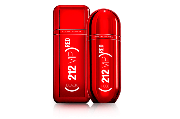 212 RED VIP Rosé Eau de Parfum (for her) and 212 RED VIP Black Eau de Parfum (for him)