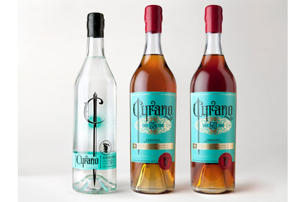 Sand Creative was in charge of the brand identity and packaging of the 25- and 50-year-old blends of Armagnac Cyrano and the youngest Armagnac named Roxane. Inspired by the legend of Cyrano de Bergerac