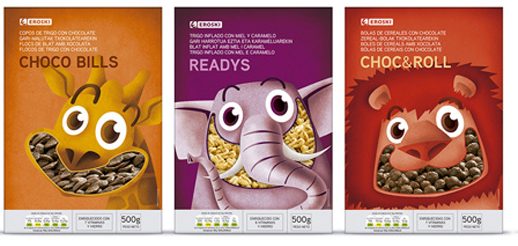 Supperstudio has obtained two silver Pentawards that recognize the packaging design that the agency has made for Eroski. The two Pentawards have awarded the design of the Eroski children's cereal range