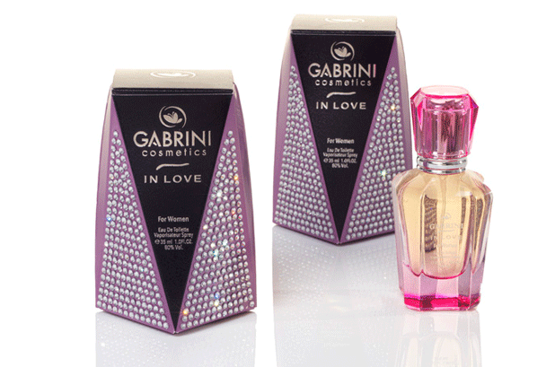 <p>El envase de <strong>Gabrini in Love EDT</strong> (Kadioglu Cosmetics)