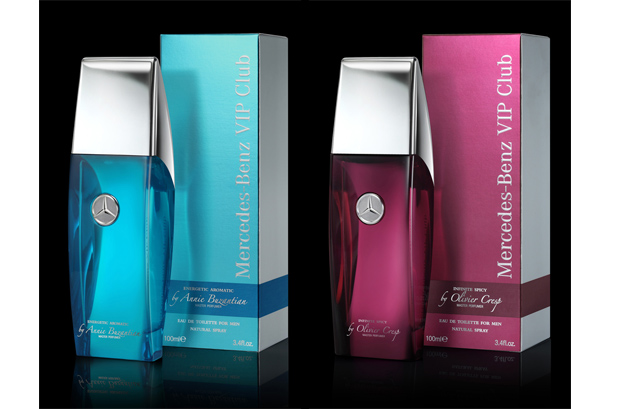梅赛德斯-奔驰VIP俱乐部系列自2015年XNUMX月开始投放市场，由五种香水组成，这些香水是与XNUMX位Firmenich首席调香师独家合作制造的。 用于制造盒子
