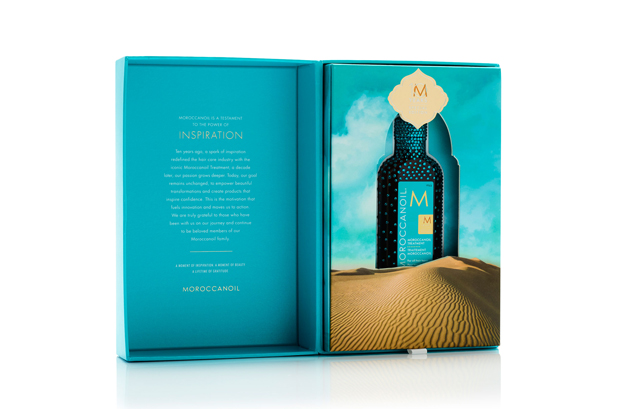 Un packaging de MW para la edición limitada de Moroccanoil Treatment