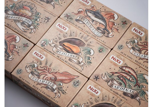 <p>Packaging para la línea de <strong>conservas de Nixe</strong>