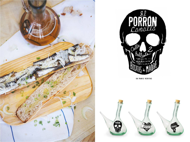 El Porrón Canalla родился из идеи восстановления традиционных бутербродов, которые матери готовили в детстве.