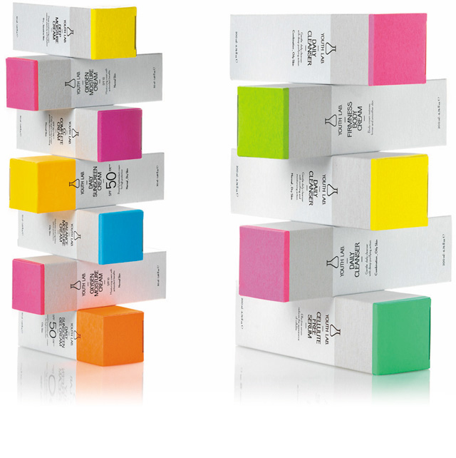 Mousegraphics hat die Verpackung für die Kosmetiklinie Youth Lab entworfen