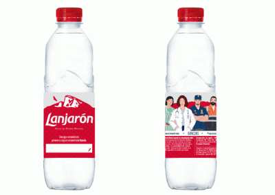Agua Lanjarón dedicates a special edition to the essential groups of the health crisis