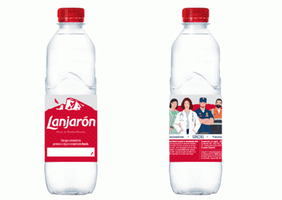 Agua Lanjarón widmet den wesentlichen Gruppen der Gesundheitskrise eine Sonderausgabe