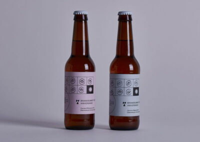 Packaging cerveza séptimo aniversario de Brandsummit