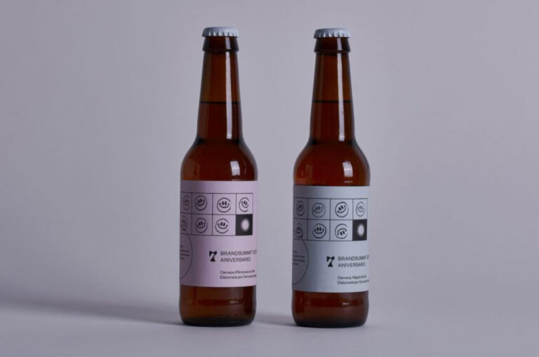 Packaging cerveza séptimo aniversario de Brandsummit