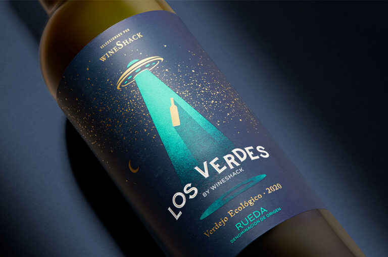 Un packaging de inspiración «marciana» para el vino Los Verdes