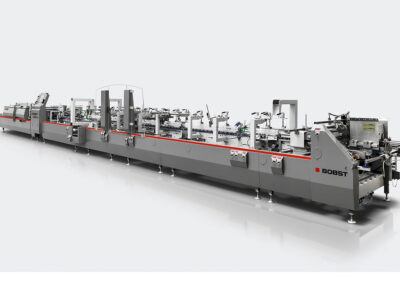 Neue Version der Faltschachtel-Klebemaschine Bobst Expertfold 110