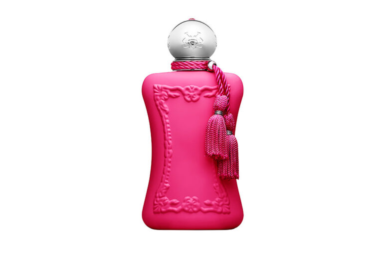 Prad adorns the bottle of Oriana de Parfums de Marly