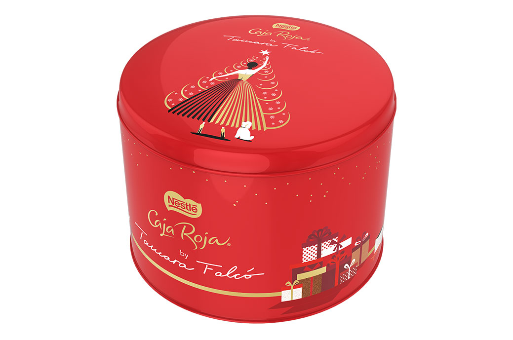 Tamara Falcó designs the new Nestlé Caja Roja can