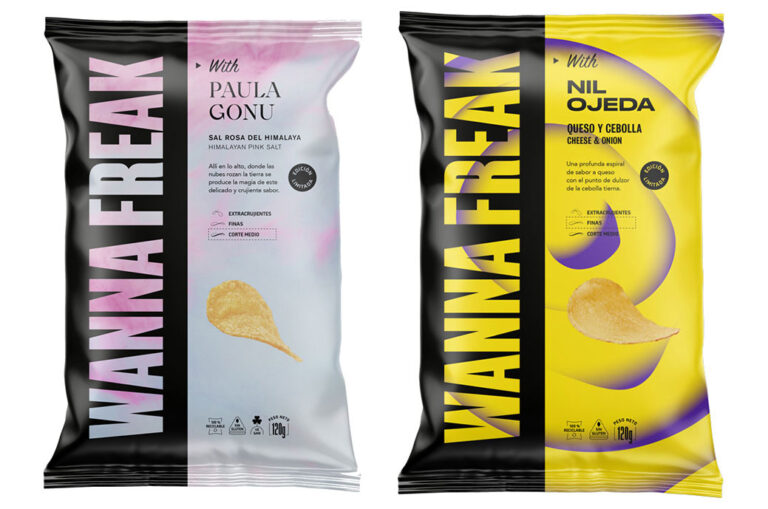 Un packaging di snack per un brand digitale