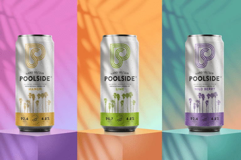 Cheerful packaging for hard seltzer drinks