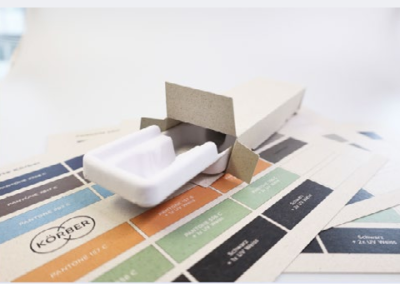 Un envase de papel de hierba para Körber Pharma Packaging