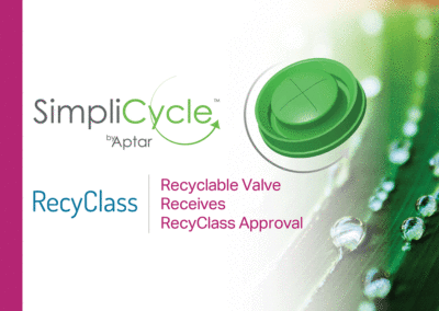 Aptar Food + Beverage recibe la aprobación RecyClass para su válvula SimpliCycle™