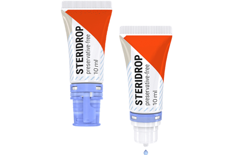 SteriDrop™ tube for preservative-free formulations