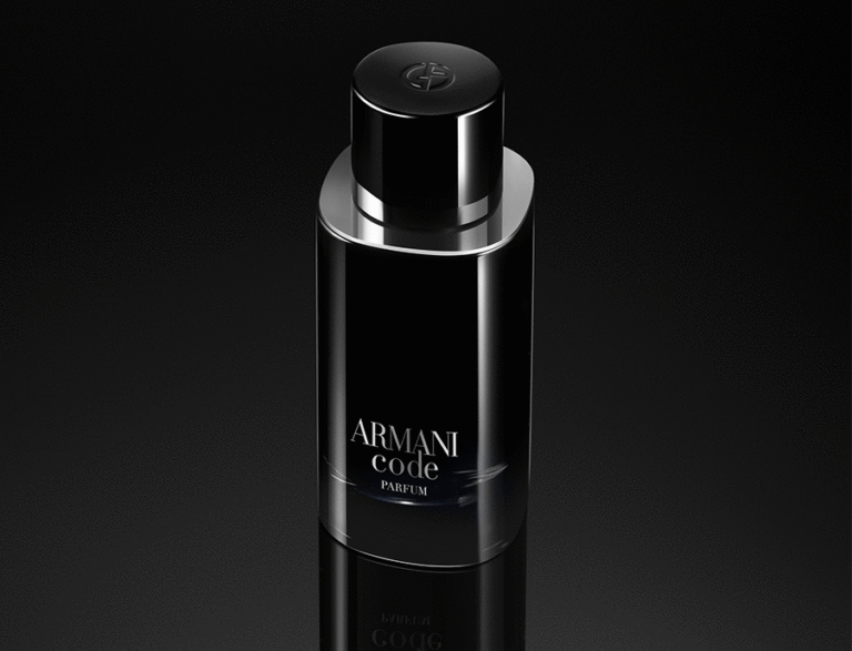 O alumínio adiciona elegância à rolha Armani Code