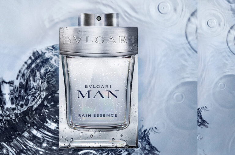 Стельцле Масньер подписывает упаковку для Bvlgari Man Rain.