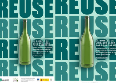 Verallia ha desarrollado y fabricado la botella de vidrio reutilizable dentro del proyecto REBO2VINO
