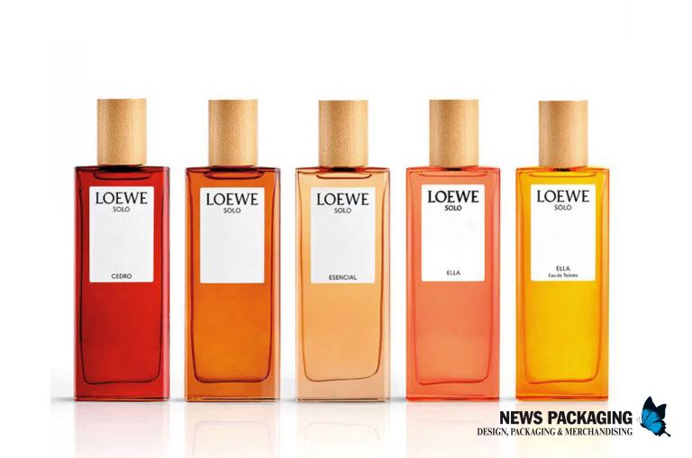 Packaging Color Manufacturing decora le bottiglie Botanical Rainbow di Loewe