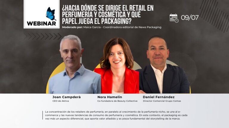 Para onde se dirige o setor de varejo de perfumaria e cosméticos, e qual o papel da embalagem nesse contexto?